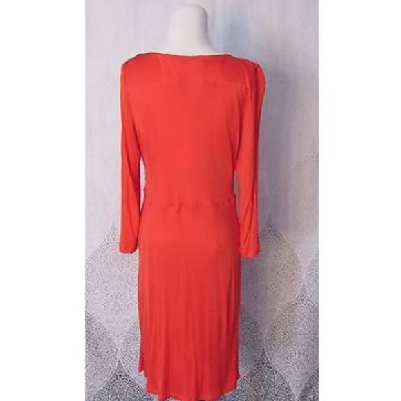 LK BENNETT Red Dress Pleated Long Sleeve - Picture 4 of 6
